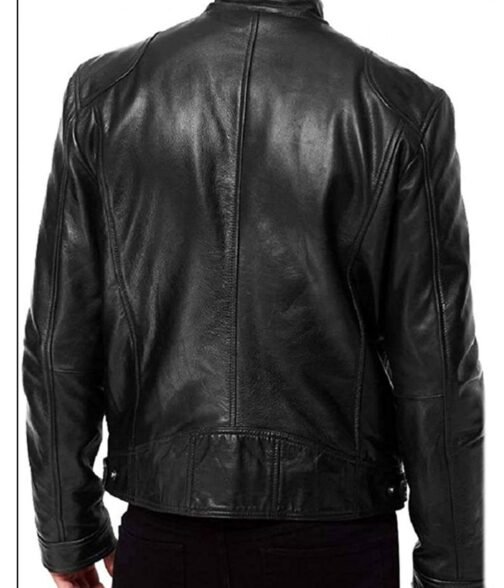 Pam and Tommy Sebastian Stan Black Leather Jacket - Image 3