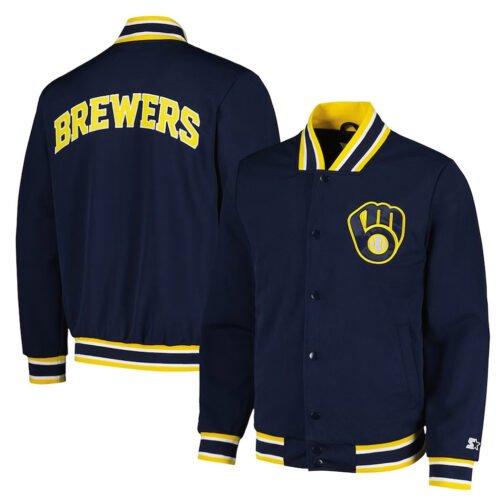 Secret Weapon Milwaukee Brewers Navy Jacket - Image 3