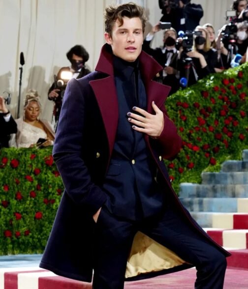 Met Gala Shawn Mendes Wool Coat - Image 4