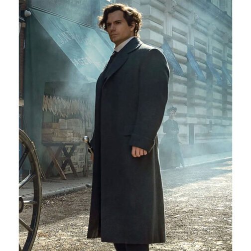 Henry Cavill Enola Holmes 2 Gray Wool Coat - Image 2