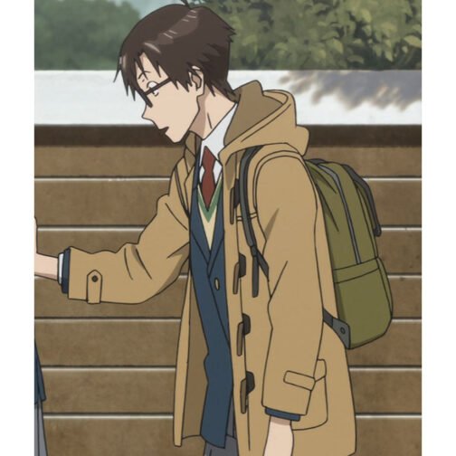 Parasyte Shinichi Izumi Brown Duffel Coat - Image 13