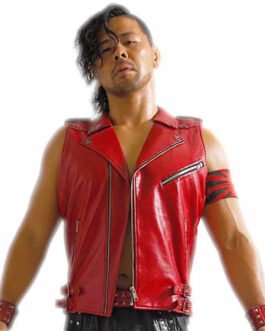 WWE Shinsuke Nakamura Red Leather Vest