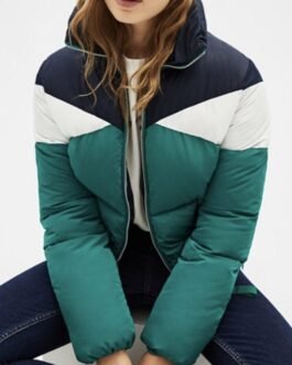 Shirine Boutella Christmas Flow Color Block Puffer Jacket