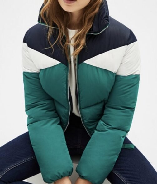 Shirine Boutella Christmas Flow Color Block Puffer Jacket