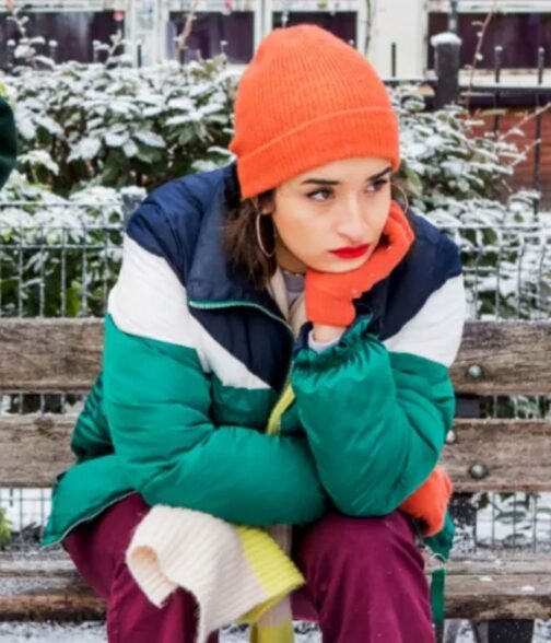 Shirine Boutella Christmas Flow Color Block Puffer Jacket - Image 4