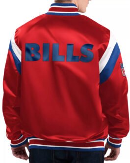 Shutout Throwback Buffalo Bills Red Satin Jacket