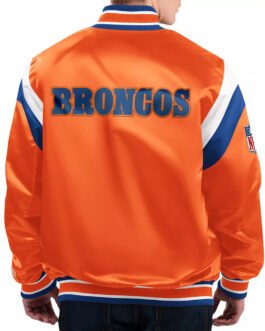 Shutout Throwback Denver Broncos Orange Satin Jacket