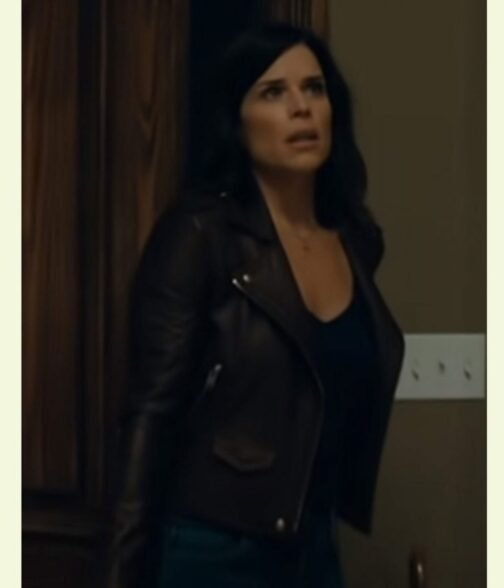 Scream Neve Campbell Black Biker Leather Jacket