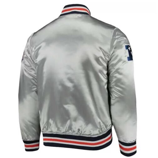 Silver Chicago Bears Satin Jacket - Image 2