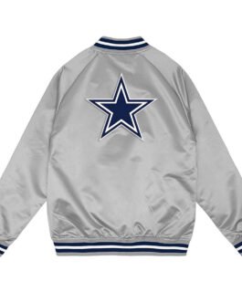 Silver Dallas Cowboys Lightweight Satin Jacket