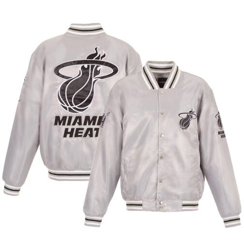 Silver Miami Heat Satin Jacket - Image 3