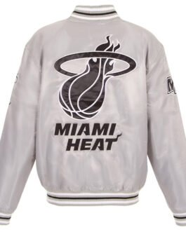 Silver Miami Heat Satin Jacket