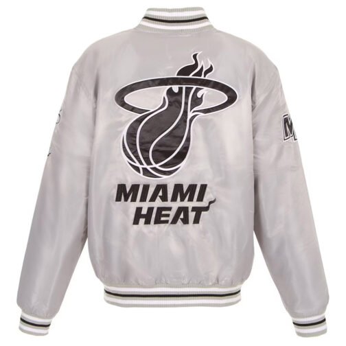 Silver Miami Heat Satin Jacket - Image 2