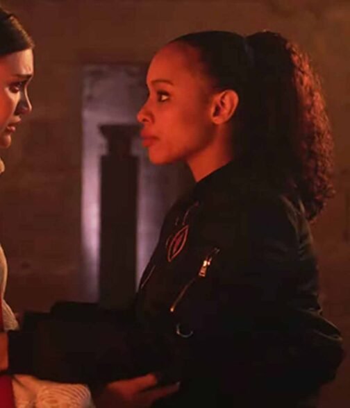 Sisi Stringer Vampire Academy Bomber Black Jacket - Image 6