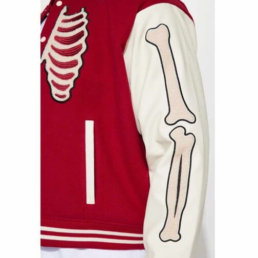 Skeleton Varsity Wool/Leather Jacket - Image 15