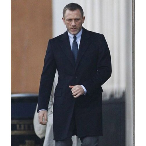 Skyfall James Bond Navy Coat - Image 4