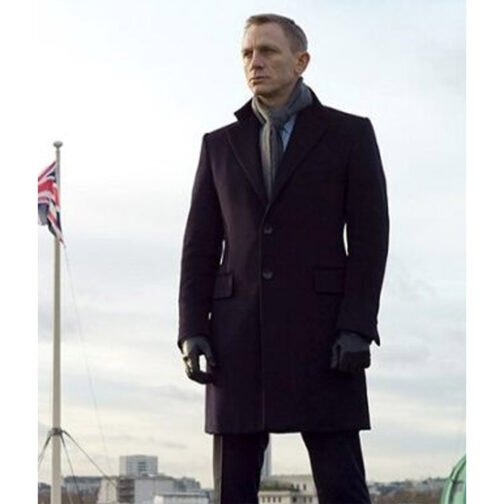 Skyfall James Bond Navy Coat - Image 5