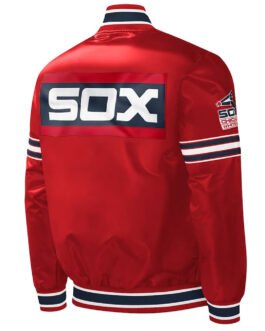 Slider Chicago White Sox Varsity Red Satin Jacket