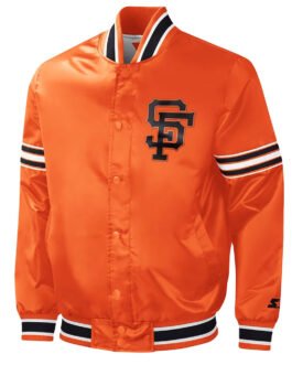 Starter Slider San Francisco Giants Satin Full-Snap Orange Jacket