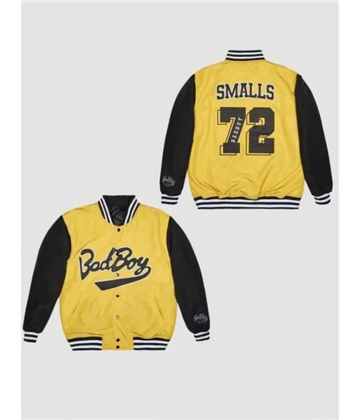 Bad Boy Notorious B.I.G 72 Varsity Yellow and Black Jacket - Image 3