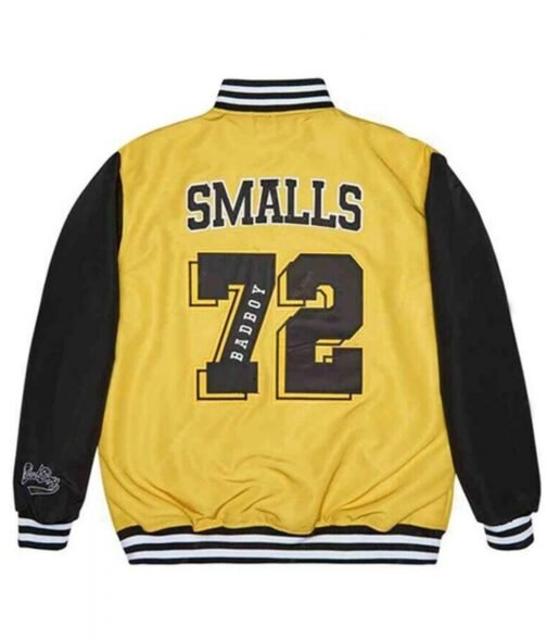 Bad Boy Notorious B.I.G 72 Varsity Yellow and Black Jacket - Image 2