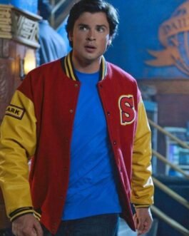 Clark Kent Smallville Red and Yellow Varsity Jacket