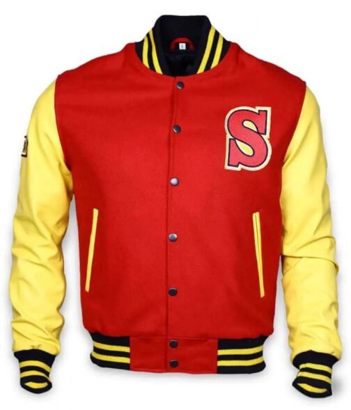 Clark Kent Smallville Red and Yellow Varsity Jacket