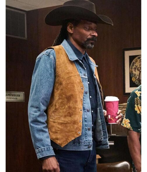 Day Shift Snoop Dogg Brown Suede Leather Vest - Image 4