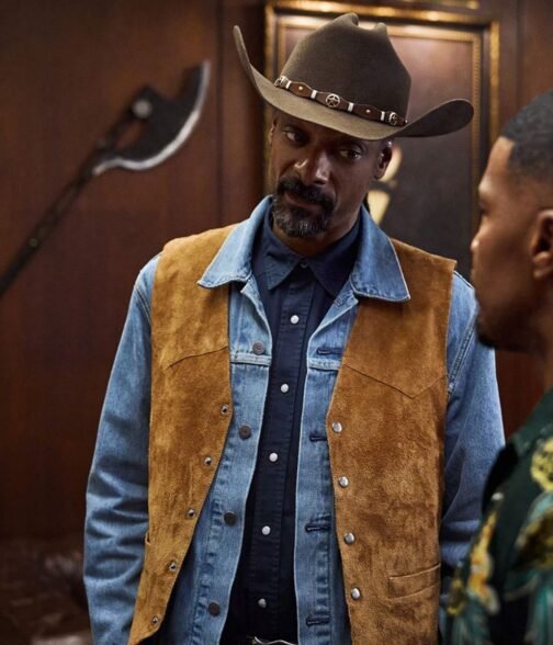 Day Shift Snoop Dogg Brown Suede Leather Vest - Image 2