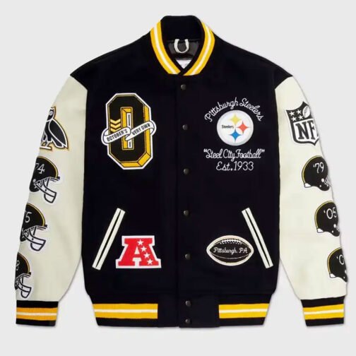 Pittsburgh Steelers Snoop Dogg OVO Varsity Jacket