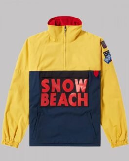 Snow Beach Hip Hop Yellow and Blue Jacket