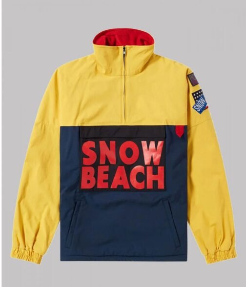 Snow Beach Hip Hop Yellow and Blue Jacket