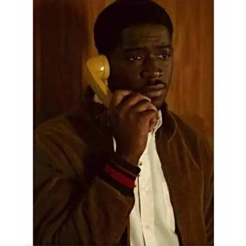 Damson Idris Snowfall Corduroy Varsity Jacket - Image 2