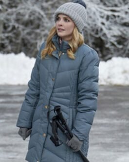 Jen Lilley Snowkissed Puffer Grey Coat