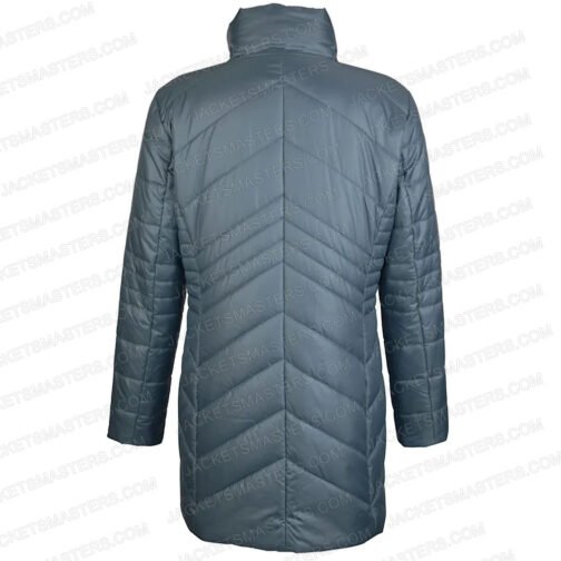 Jen Lilley Snowkissed Puffer Grey Coat - Image 3