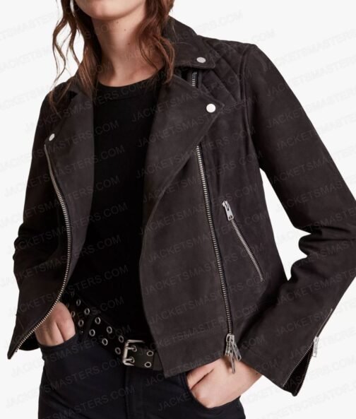 Sofia Pernas Blood & Treasure Black Suede Jacket - Image 3