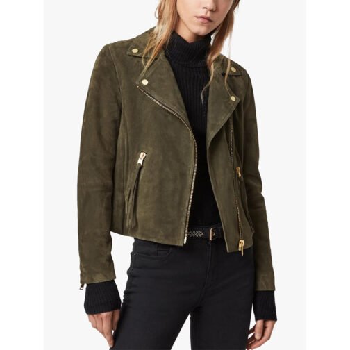 Sofia Pernas Blood & Treasure Green Suede Jacket - Image 7