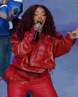 SZA Super Bowl 2025 Halftime Show Leather Jacket