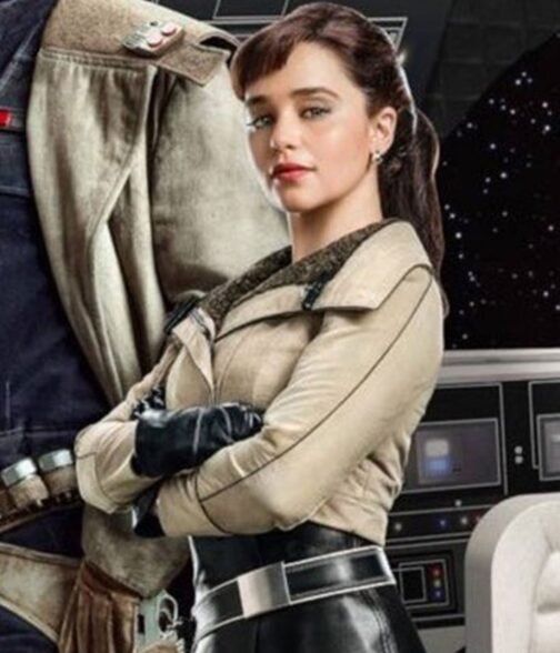 Emilia Clarke Solo A Star Wars Story Shearling Jacket - Image 5