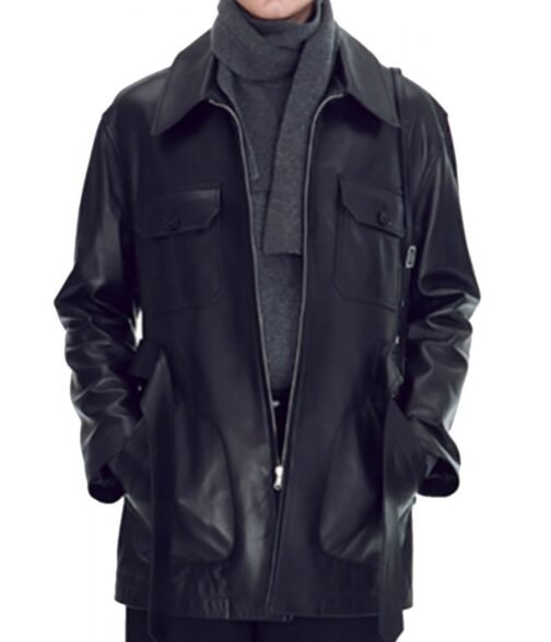 Song Hye Kyo Now We Are Breaking Up Black Leather Jacket - Image 4