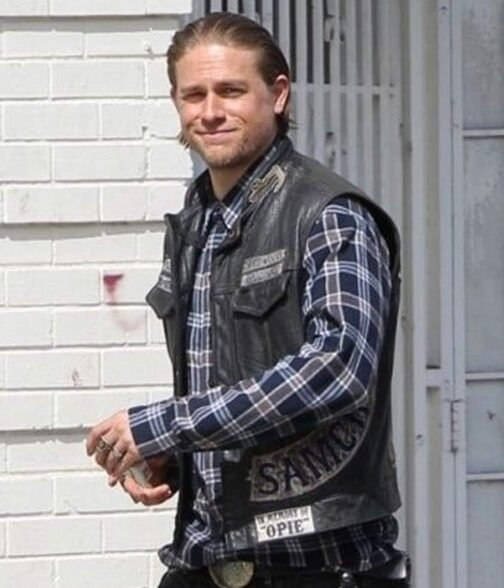 Charlie Hunnam Sons of Anarchy Biker Leather Vest - Image 14