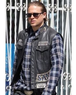 Charlie Hunnam Sons of Anarchy Biker Leather Vest