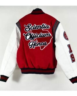 South Carolina State University Letterman Red and White Jacket