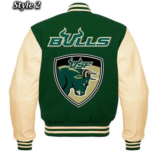 South Florida Bulls Green Varsity Jacket - Image 4
