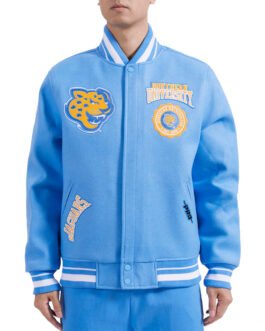 Southern University Jaguars Light Blue Crest Varsity Jacket