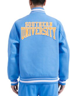 Southern University Jaguars Light Blue Crest Varsity Jacket