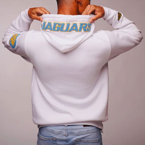 Southern University Jaguars Letterman White Hoodie - Image 2