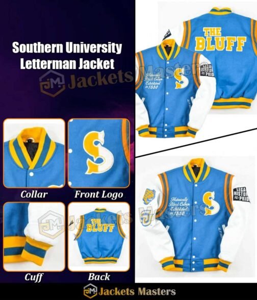 Southern University Motto 2.0 HBCU Letterman Jacket - Image 3