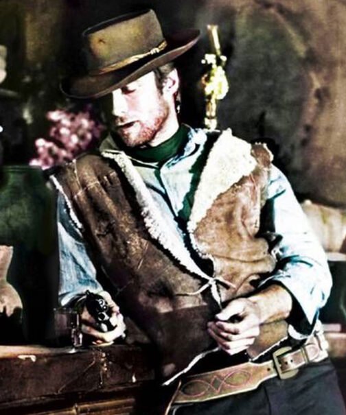 Clint Eastwood Spaghetti Western Leather Vest - Image 12