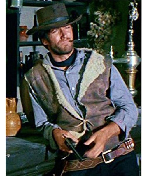 Clint Eastwood Spaghetti Western Leather Vest - Image 10